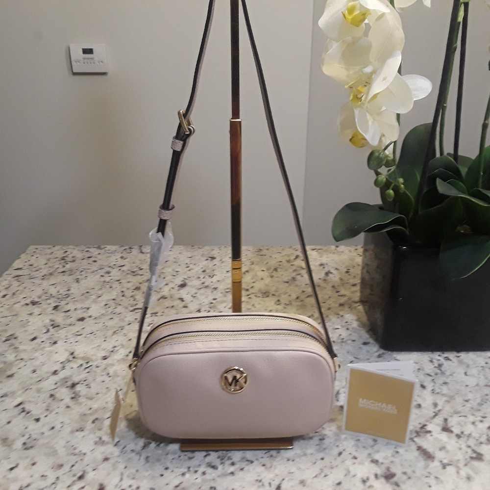 Michael Kors Fulton Double Zip Crossbody Soft Pink
